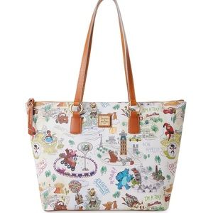 Nwt Dooney and Bourke Disney Pixar maps tote bag